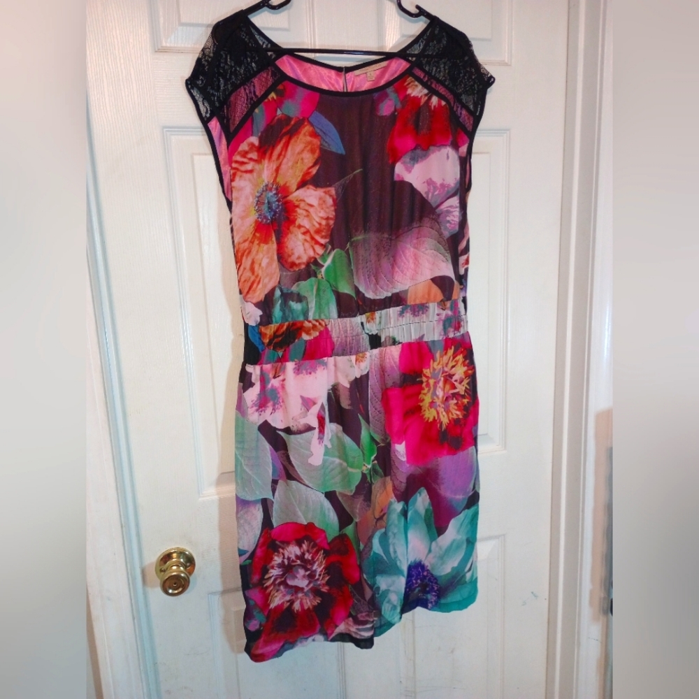 Gibson Latimer flower blouson dress size L